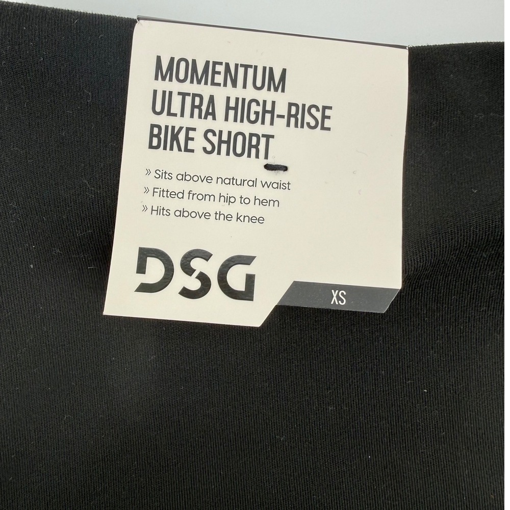 DSG Momentum Ultra High-Rise Bike Shorts Black Women's XS Moisture Wicking - Picture 6 of 10